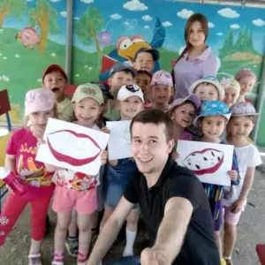 Команда на совместном празднике