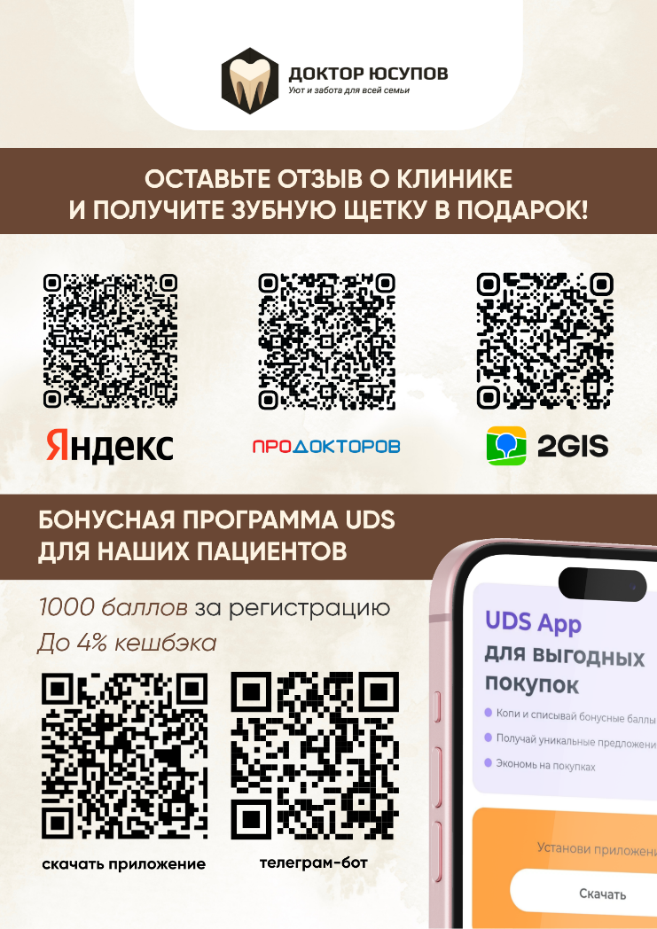 Проект Доктор Юсупов: макеты акций, сторис и сертификат